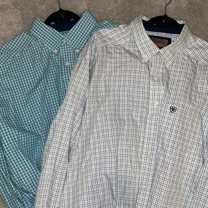 👔 Bundle of 2 Ariat 2XL Men’s long-sleeve button up dress shirts.